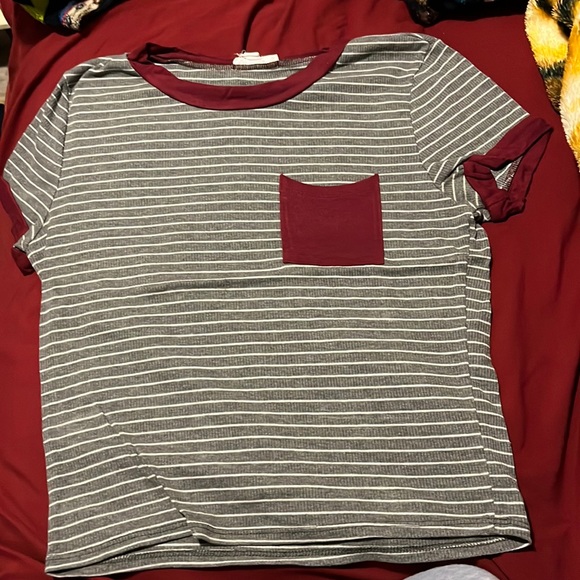 Grey and White Stripped Shirt - Picture 1 of 2